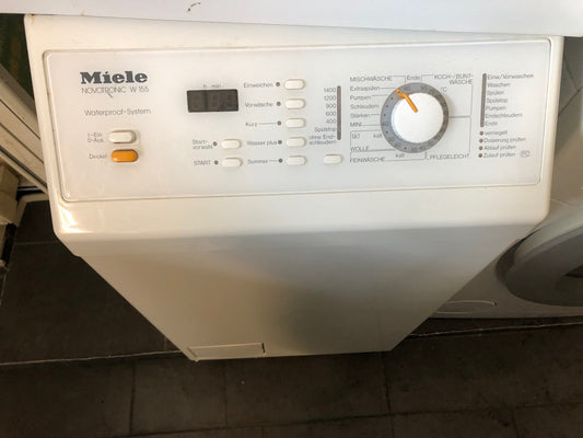 Miele Novotronic W 155 Toplader Waschmaschine, ideal für kleine Räume und effizientes Waschen.